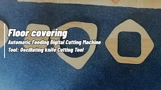 oscillating knife cutting machine for cutting floor covering with a single blade holder