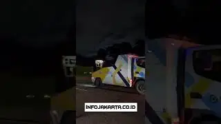 kecelakaan mobil hancur parah banget ,jalan gak ada lampu penerang di tol Purbaleunyi arah Bandung