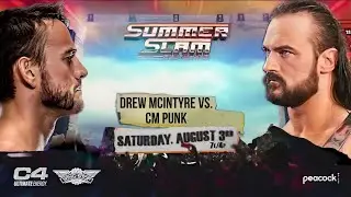 WWE Summerslam 2024 - CM Punk vs. Drew McIntyre Custom Match Card HD