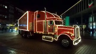 (1/3) Drei #CocaCola #Trucks treffen in #Hagen ein - Kleine #Stadtrundfahrt der #Weihnachtstrucks