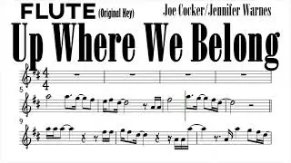 Up Where We Belong Flute Sheet Music Backing Track Play Along Partitura