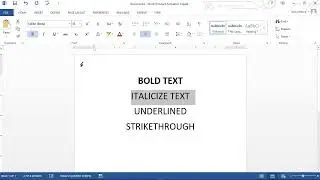 How to Format text? (Bold, Italicize, Underline, and Strikethrough Text)