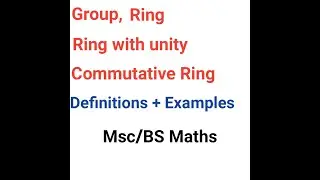ring theory, ring with unit element, commutative ring