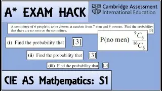 Exam Hack | CIE AS Maths | S1 | Probability Question - Final Cases