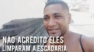 Olha o o resultado do vídeo anterior que fizemos sobre a escada estava chuja 