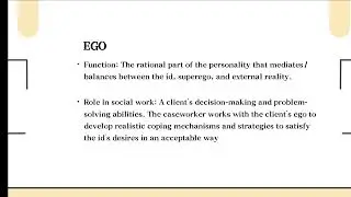 Psychoanalytical theory in Social Case Work      #msw  #kristujayantiuniversity