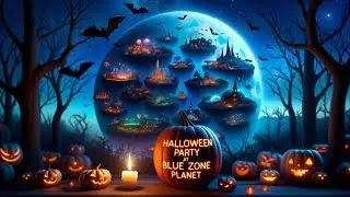 HALLOWEEN PARTY INVITATIONS BLUE ZONE PLANET EXTRAVAGANZA