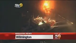Crews Battle Fire In Heart Of Port Of LA
