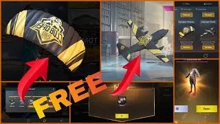 how to get free parachute  and airplane skin season 8 in !!  pubg mobile !!e