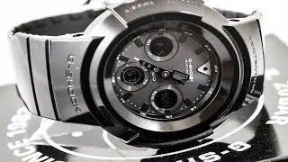 ОБЗОР Casio GSHOCK Glossy BLACK AWGM510BB-1A | Как установить время | СВЕТОВОЙ ДИСПЛЕЙ