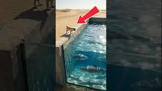 Brave Rhino Saves Pug from Shark Tank 🦏🐶🌊 An Incredible Desert Animal Rescue