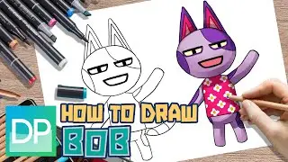 [DRAWPEDIA] HOW TO DRAW BOB FROM ANIMAL CROSSING NEW HORIZONS - STEP BY STEP DRAWING TUTORIAL