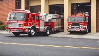 LAFD Task Force 33 & Battalion 13 Responding (Air Horn)