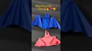 Как сделать летучую мышь из бумаги в форме оригами 🦇🔥❣️/ #Shorts #Halloweenbat #Flappingbat #vira...