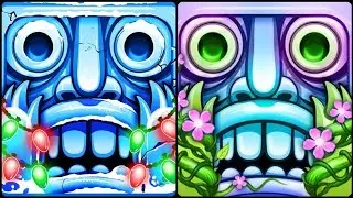 temple run 2 frozen festival vs blooming sands