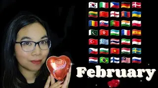 ASMR FEBRUARY IN DIFFERENT LANGUAGES (Tapping, Soft Speaking & Whispering [36 Languages] 💝💌