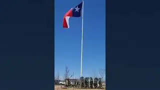 Beautiful 150' Monumark&trade; Flagpole with a huge Texas Flag