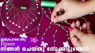 SIMPLE NECK DESIGN FOR KURTHIS|| Buttonhole Bar Stitch ||Flower Design||Jaicy's Creative Designs