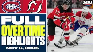 Montreal Canadiens at New Jersey Devils | FULL Overtime Highlights - November 6, 2025