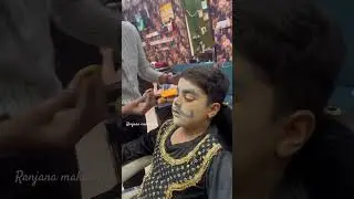 Step-by-step ravan makeup #eyemakeup #makeupstudio #makeupbyme #makeupartist #makeupexpert #viral ￼