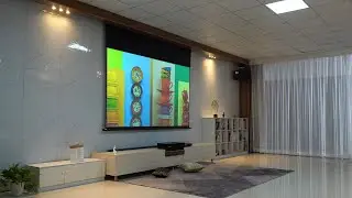 SCREEN PRO Tensioned Motorized Projector Screen with Ambient Light Rejecting 4K ALR projector screen