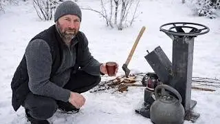 Homemade rocket stove.Самодельная ракетная печь.