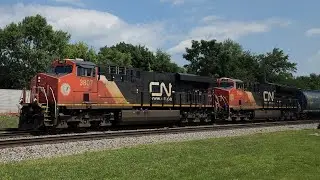 CN Train M30131 16 CN 3807 CN 3166 Durand, Michigan July 17, 2024 1210