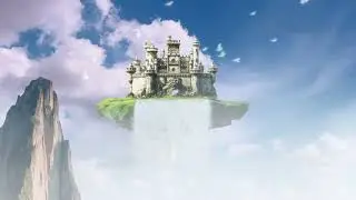Floating Castle- Matte Painting - After Effects / photoshop