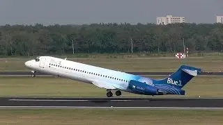 RARE! Blue1 Boeing 717-23S / MD-95 OH-BLJ SK 1674 takeoff at Berlin Tegel airport