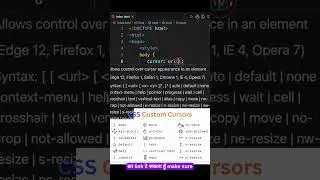 CSS custom Cursor Property #css #students #coding
