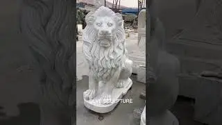 Marble Lions Sculpture