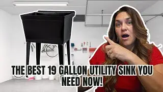 HEAVY DUTY 19 Gallon Utility Sink for Laundry Room Garage Workshop!