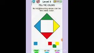 #Braindom :Brain Games Test- Level 3 Fill the colours #puzzle