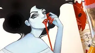 VAMP Vampire Girl Speed Paint by Leilani Joy
