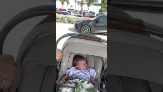 Baby girl on her first golf cart ride 💫