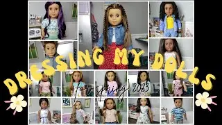 Dressing My Dolls for Spring - My American Girl Dolls in Spring 2023