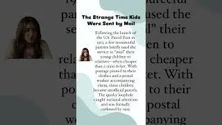 When Children Rode the Mail Route? #didyouknow #factsyoudontknow #facts #shorts #trending