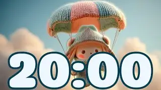 20-Minute Timer 🪂✨ Noki with a Parachute &ndash; Cute Sky Ambience for Focus & Calm