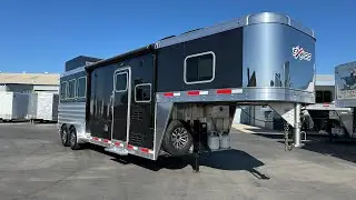 2025 Exiss 7308 Escape LQ - 3 Horse Slant Trailer with 8.5' Living Quarters | FULL TOUR 🐎
