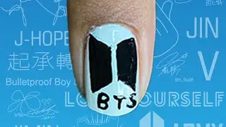 BTS Nail Art EASY #shorts