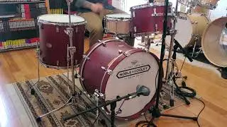 (SOLD) Drum Kits - Noble & Cooley 14x22 9x13 16x16 CD Maple (Burgundy Walnut Matte)