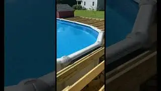 Huge above ground pool deck framing inspection completed.