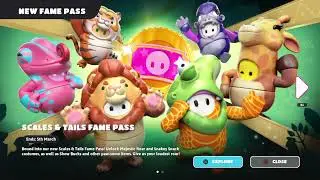 Fall Guys: Scales & Tails Fame Pass Preview!