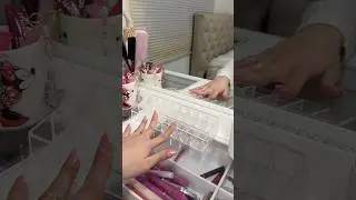 Do you prefer gloss or lipstick?  💗 #asmr #organizer #gloss #organization #girltherapy  #makeup