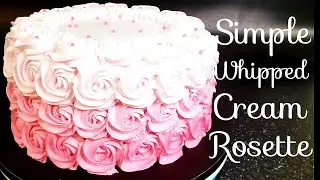 Cake Decorating Tutorials : EP 1 : Simple Rosette Design with  whipping cream