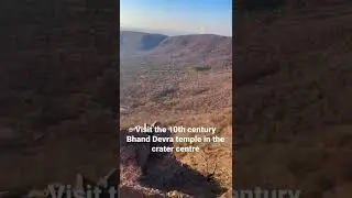 2.5 km Meteor impact crater in Rajasthan with two temples