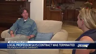 Palm Beach Atlantic University professor says contract was terminated
