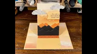 Mountain Air f. Desert Details DSP Fun Fold card, Stampin' Up!