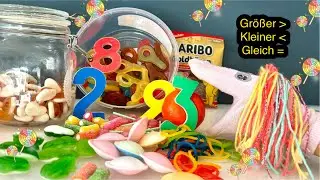Kleiner,Größer,Gleich lernen mit Süßigkeiten 🍫🍭🍬#grundschule #lernenmitspaß #lernenmitlachen