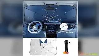 Car Sunshade Windshield Umbrella with 360Rotation Bendable Handle Front Window Sun shade UV